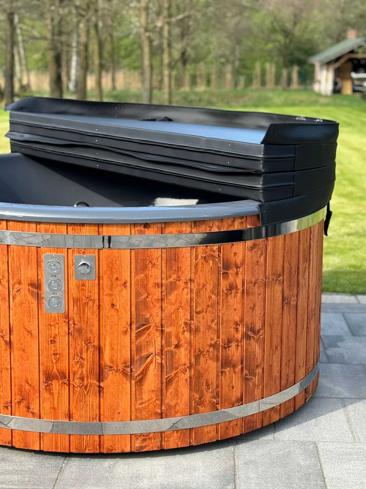 Balia ogrodowa Jacuzzi wanna z hydromasażem Bania piec 200 cm