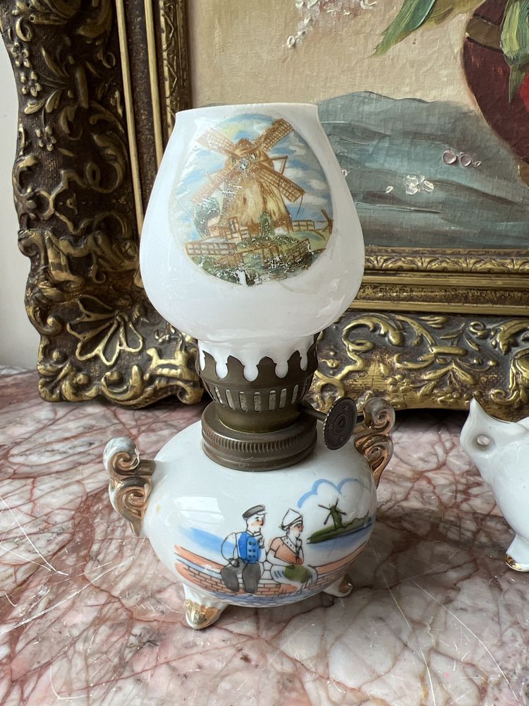 Kolekcja mini lampa naftowa porcelana