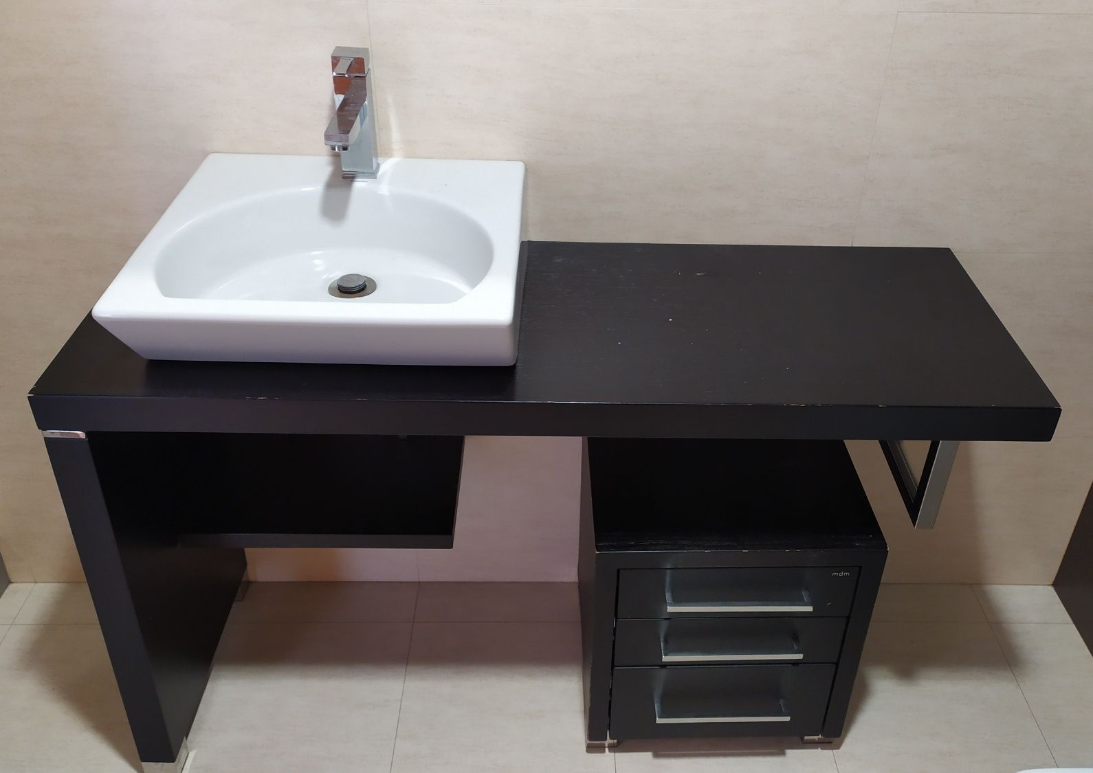 Móvel WC 120cm + Módulo Gavetas + Prateleira