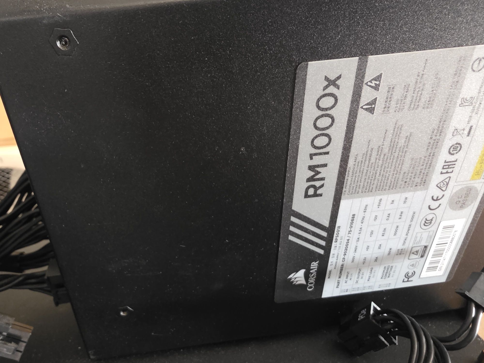 Fonte ATX Corsair RM1000x 80 Gold 1000W