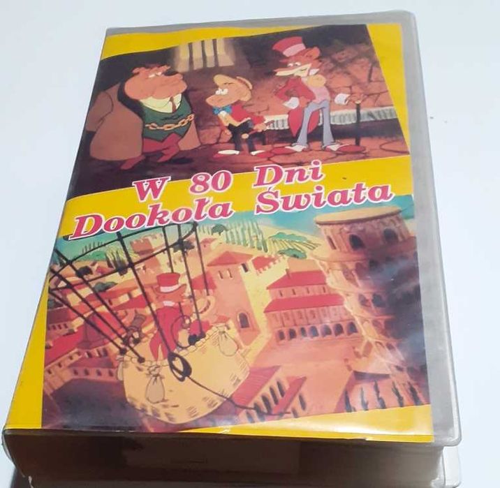 W 80 dni dookoła Świata, kaseta VHS z filmem animowanym dla dzieci