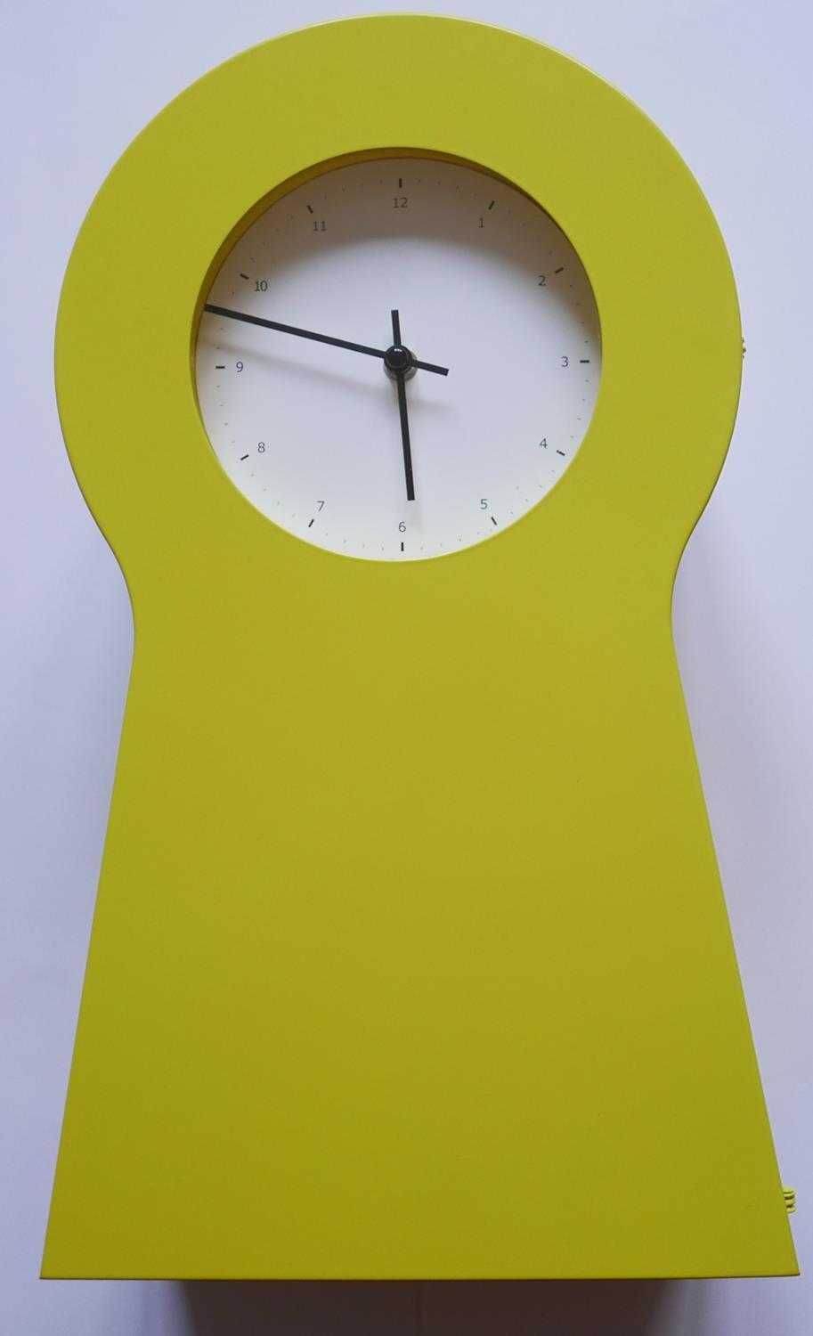 Żółty zegar ścienny PS 1995 IKEA UNIKAT NOWY