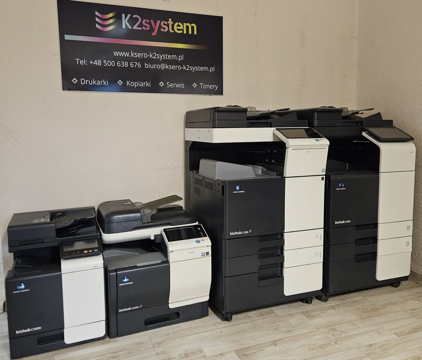 Bizhub c454e / c554e / c458 / c558 Konica Minolta+ zestaw tonerów