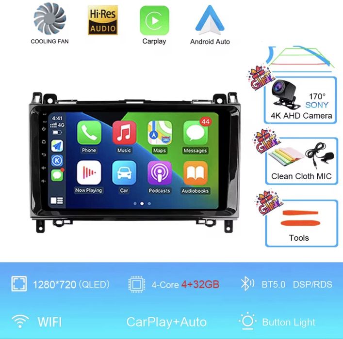 Магнітола android 15 Mercedes b200 w906 w639 w169 w245