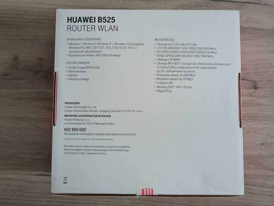 Router Huawei B525 z zasilaczem