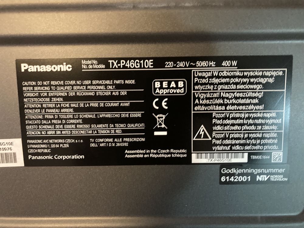 Panasonic Viera TX-P46G10E