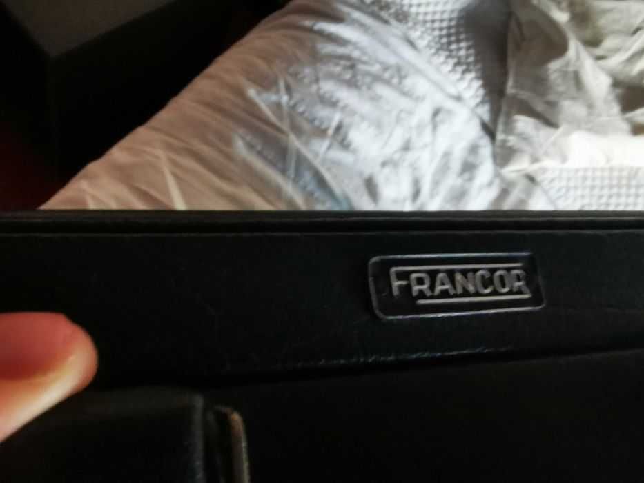 Mala francor em pele/couro,vintage estilo empresarial