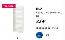 regał ikea używany + dodatkowa górna część regału