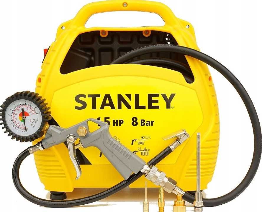 Nowy KOMPRESOR Bezolejowy Stanley 1100W Sprężarka + Gratis (WYPRZEDAŻ)