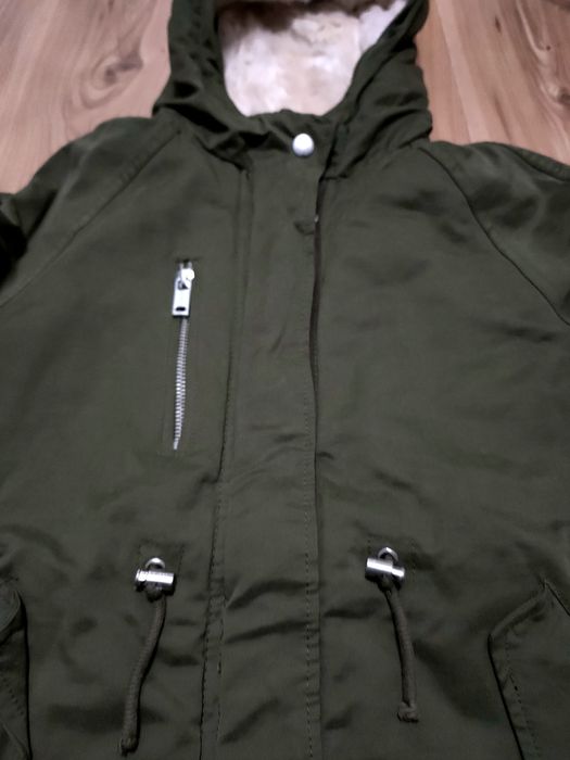 Zara kids Kurtka parka khaki unisex na 140