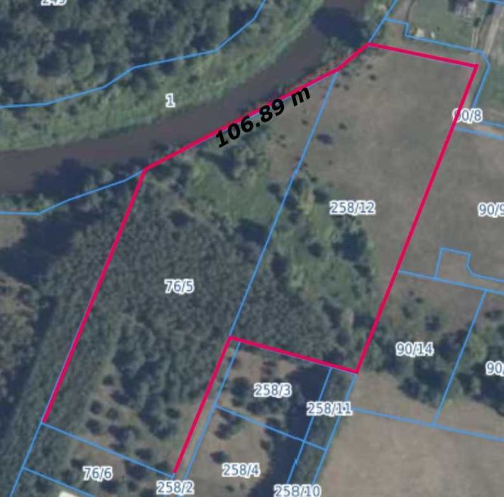 Działka z własną linią brzegową nad rzeką Liwiec Warunki zabud 8711 m2