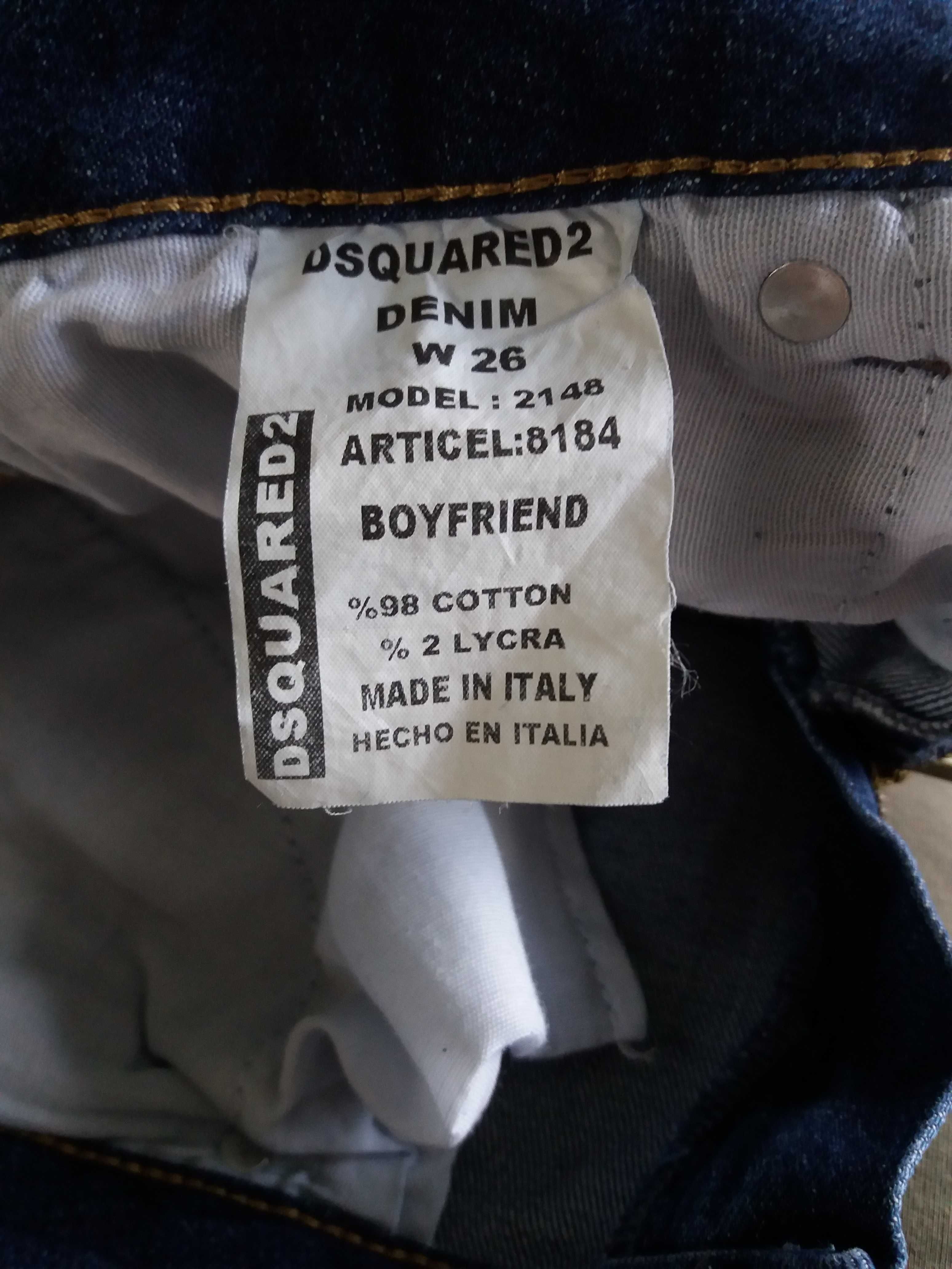 spodnie jeansowe Dsquared2 Denim W26  model 2148 marka luksusowa