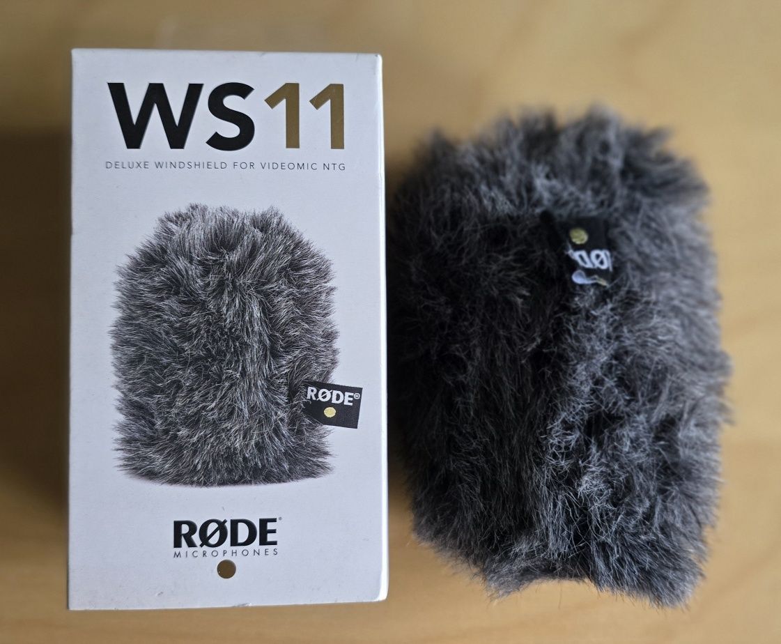 Mikrofon nakamerowy podcastowy Rode videoMic NTG + WS11