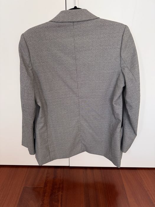 Blazer H&M axadrezado em preto e branco