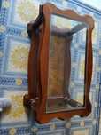 Mesa apoio vidro e madeira