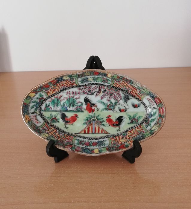 Travessa de porcelana chinesa vintage