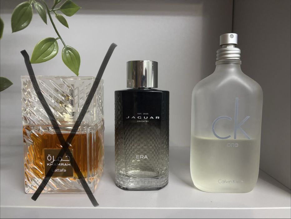 Парфуми lattafa khamrah, jaguar era та Ck one