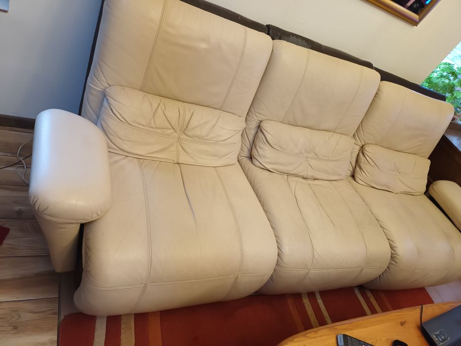 Sofa z naturalnej skóry