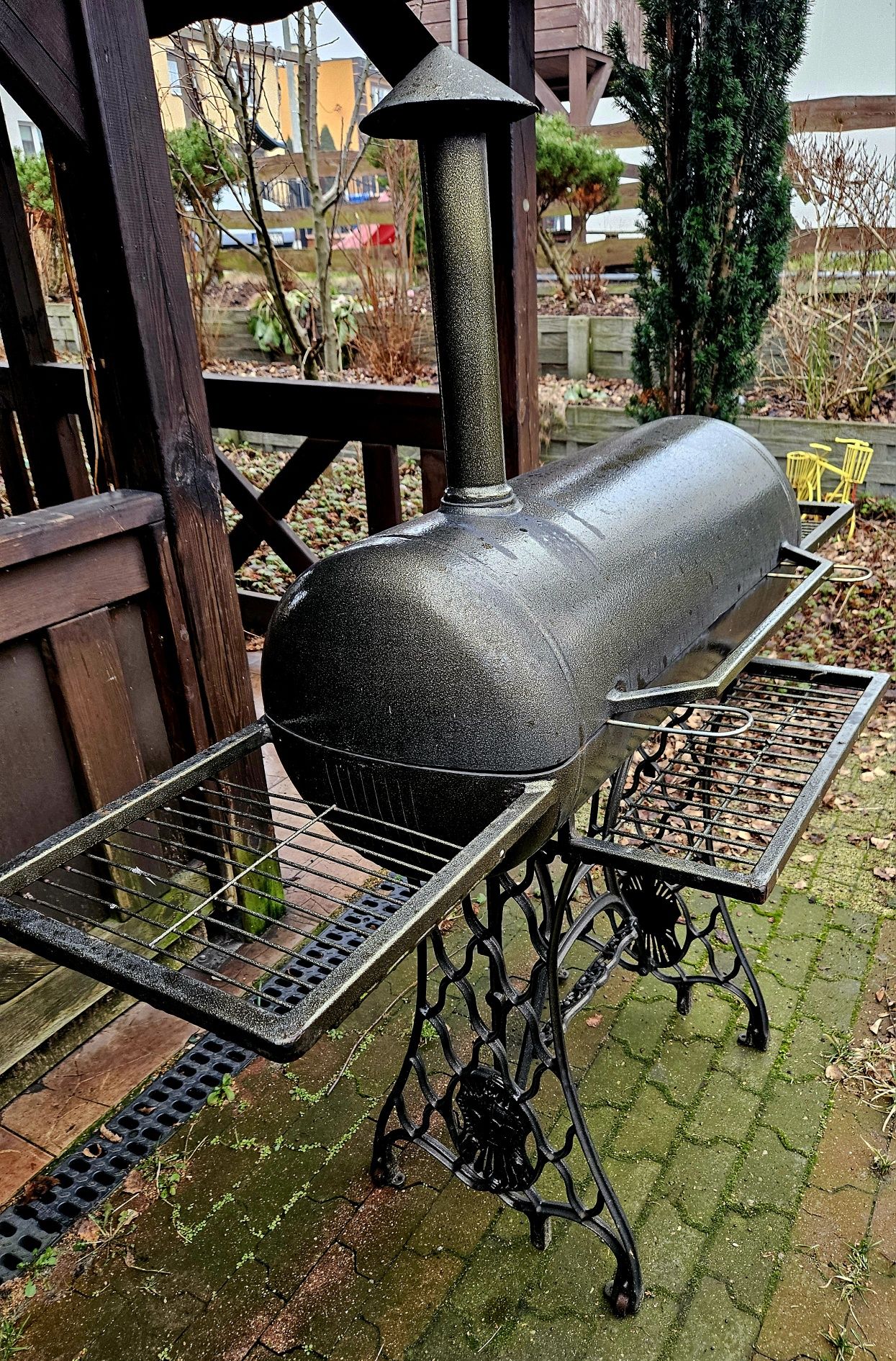 Grill Ogrodowy - Duży i Stylowy - Oryginał - Malowany Proszkowo -Retro