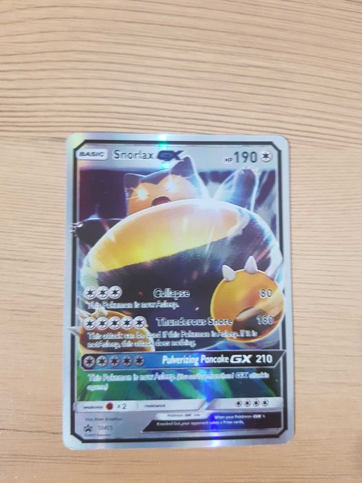 Snorlax karta Pokemon GX