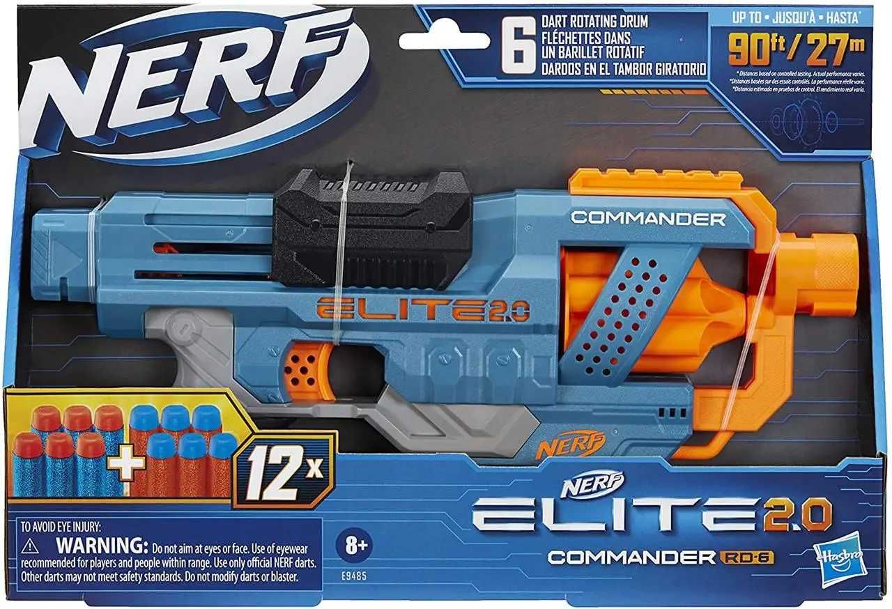 Бластер Нёрф Элит NERF Elite 2.0 Commander RD-6 Blaster