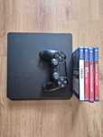 Playstation 4 slim 1TB com comando e jogos