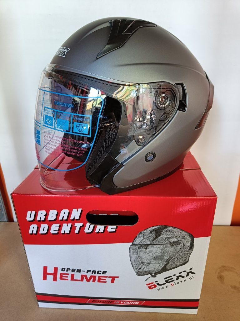 Kask otwarty BLENDA grafit BLEXX XS S M L XL XXL