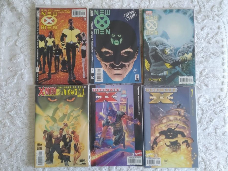 Coleções X-MEN (comics e livros em inglês X-MEN, X-FORCE, Statix)