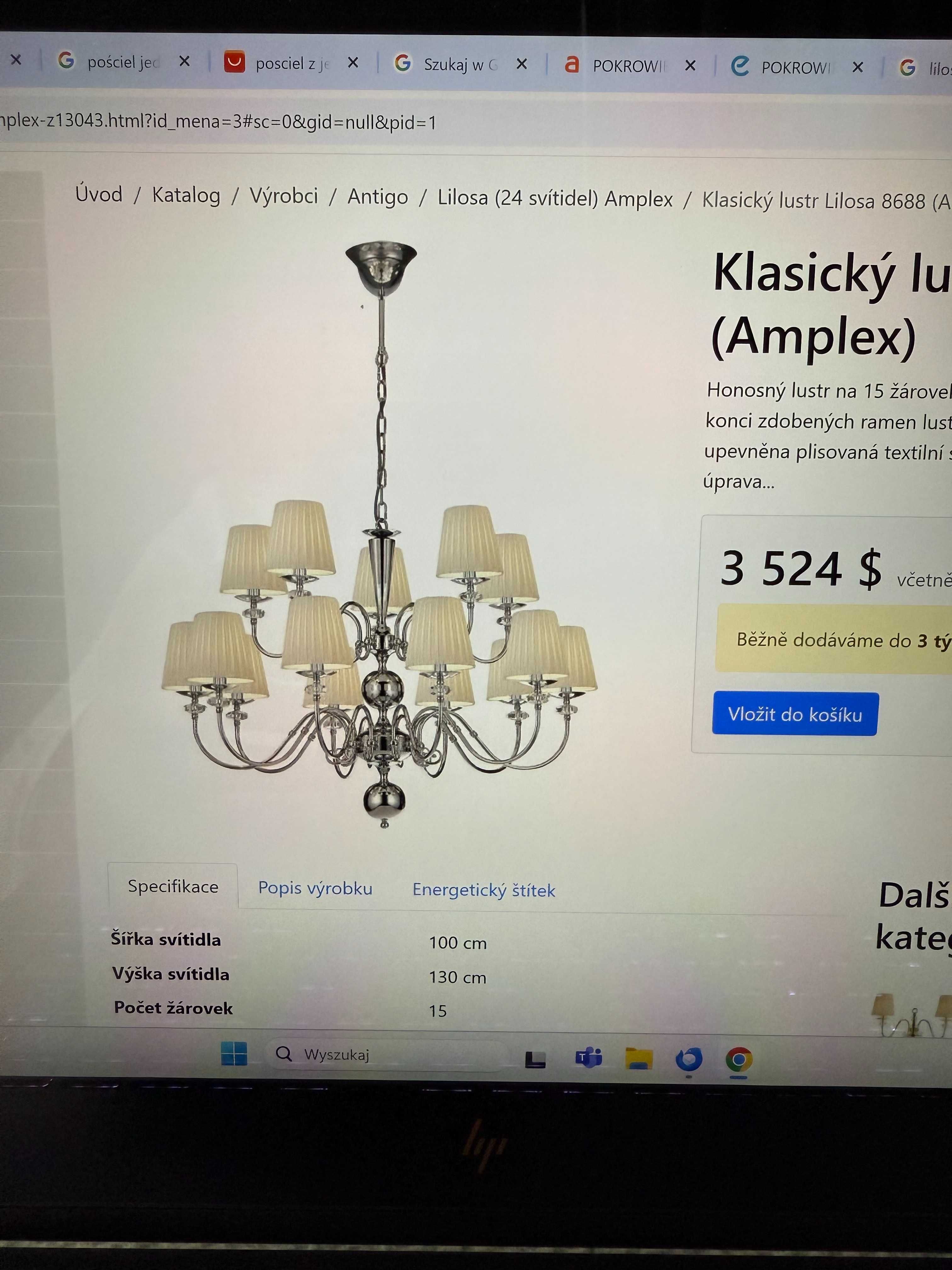 Źyrandol Lampa Amplex Lilosa
