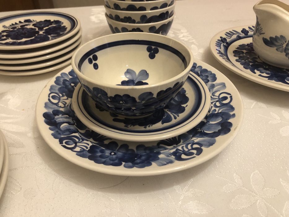 Zestaw obiadowy dekoracyjny Fajans WŁOCŁAWEK
