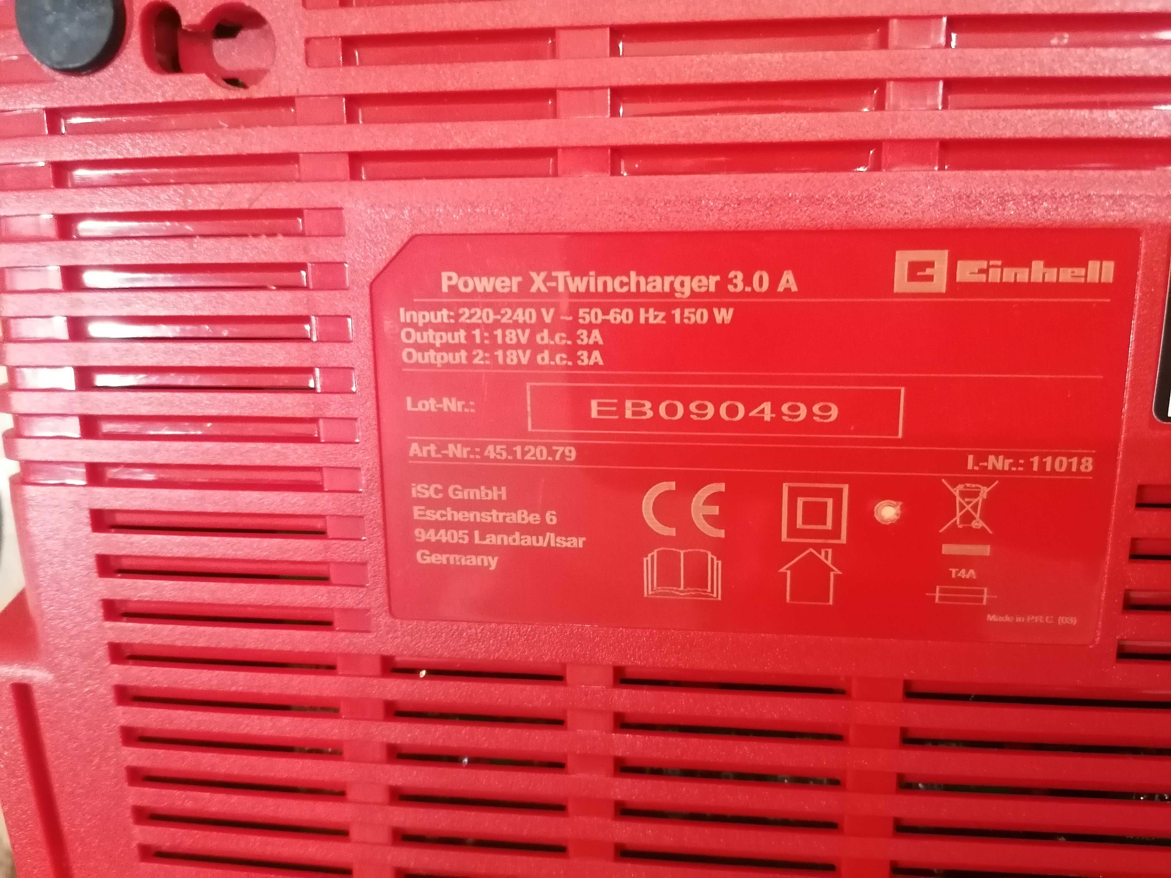 Power X-Twincharger 3A Einhell ładowarka do akumulatorów podwójna