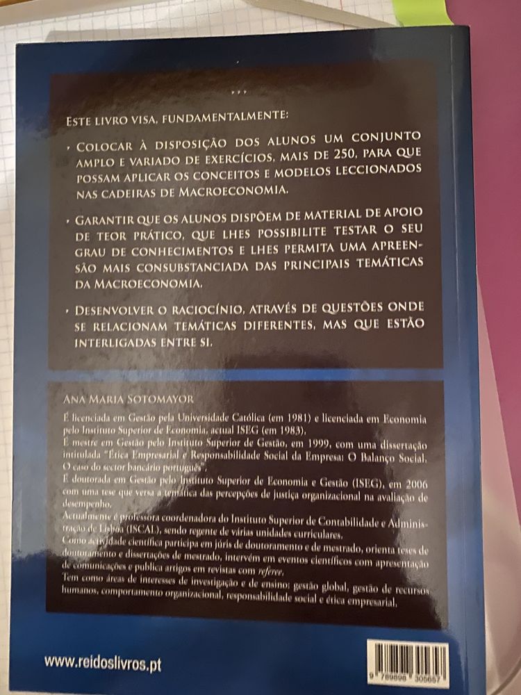 Exercicios de Macroeconomia - Ana Maria Sotomayor