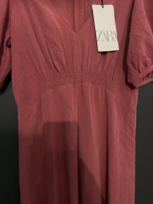 Zara sukienka koralowa długa hit blog roz.40