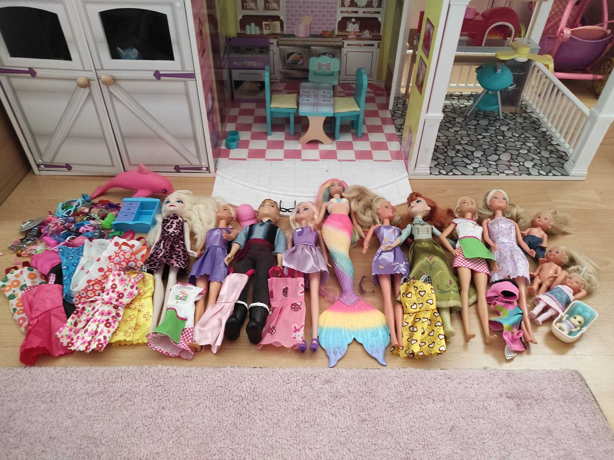 Zestaw Barbie lalki, delfin i akcesoria