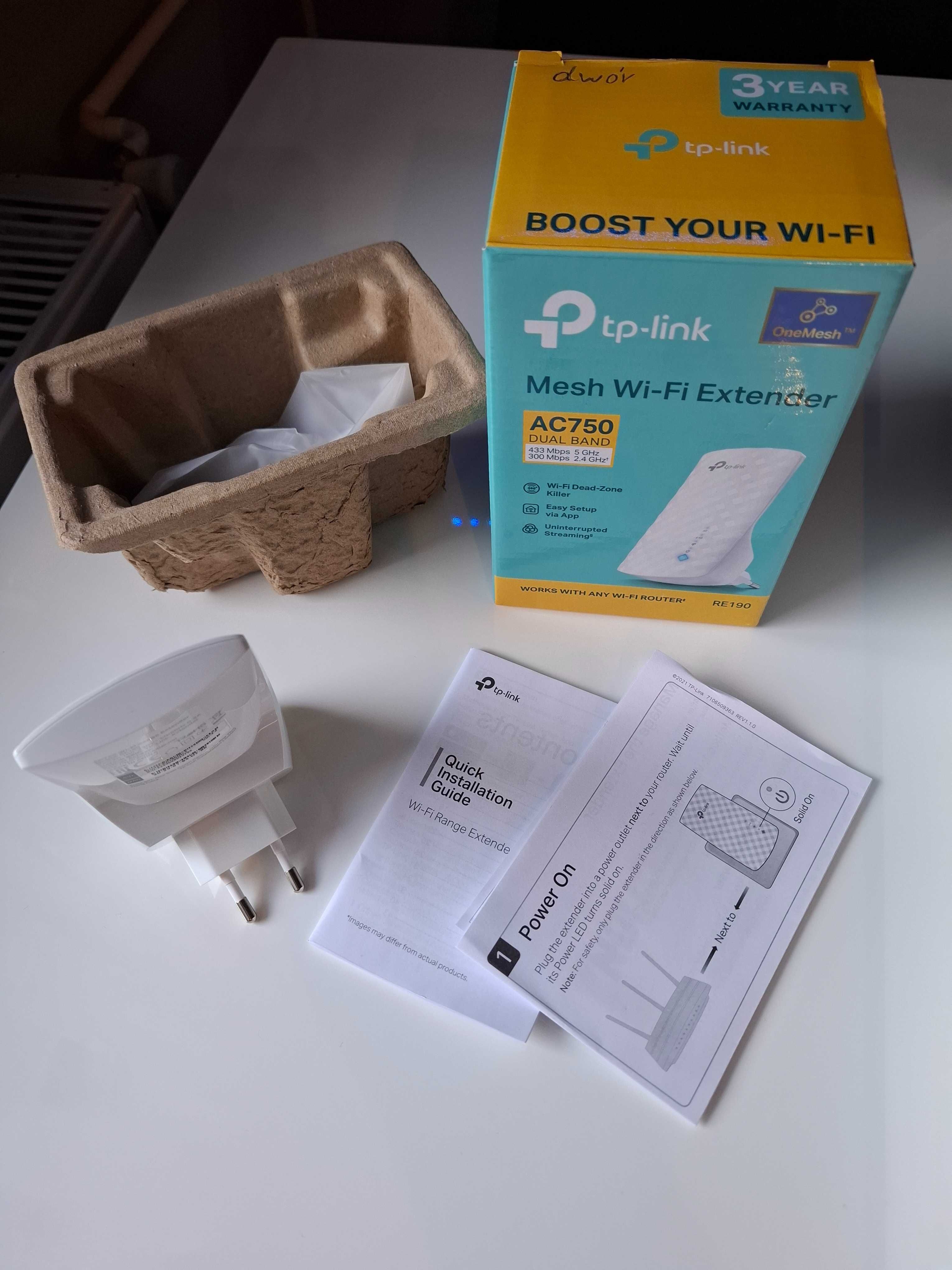 Wzmacniacz sieci bezprzewodowej WIFI, Tp-Link AC750