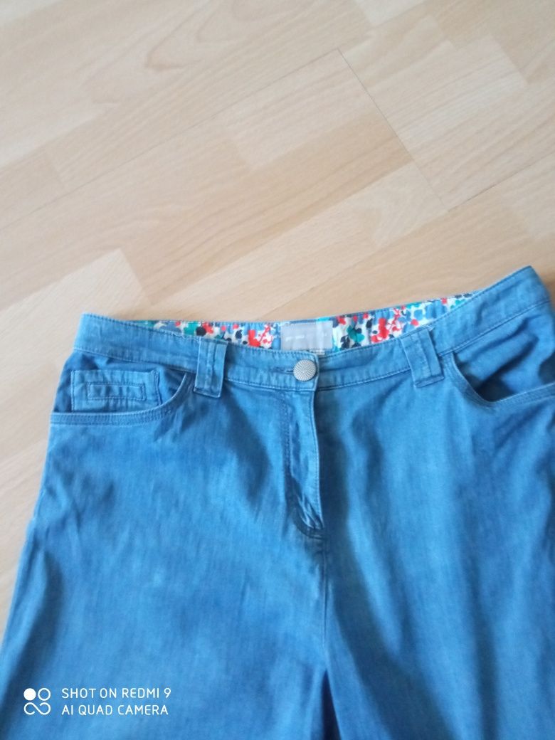 42 xl spodnie damskie rybaczki jeansowe