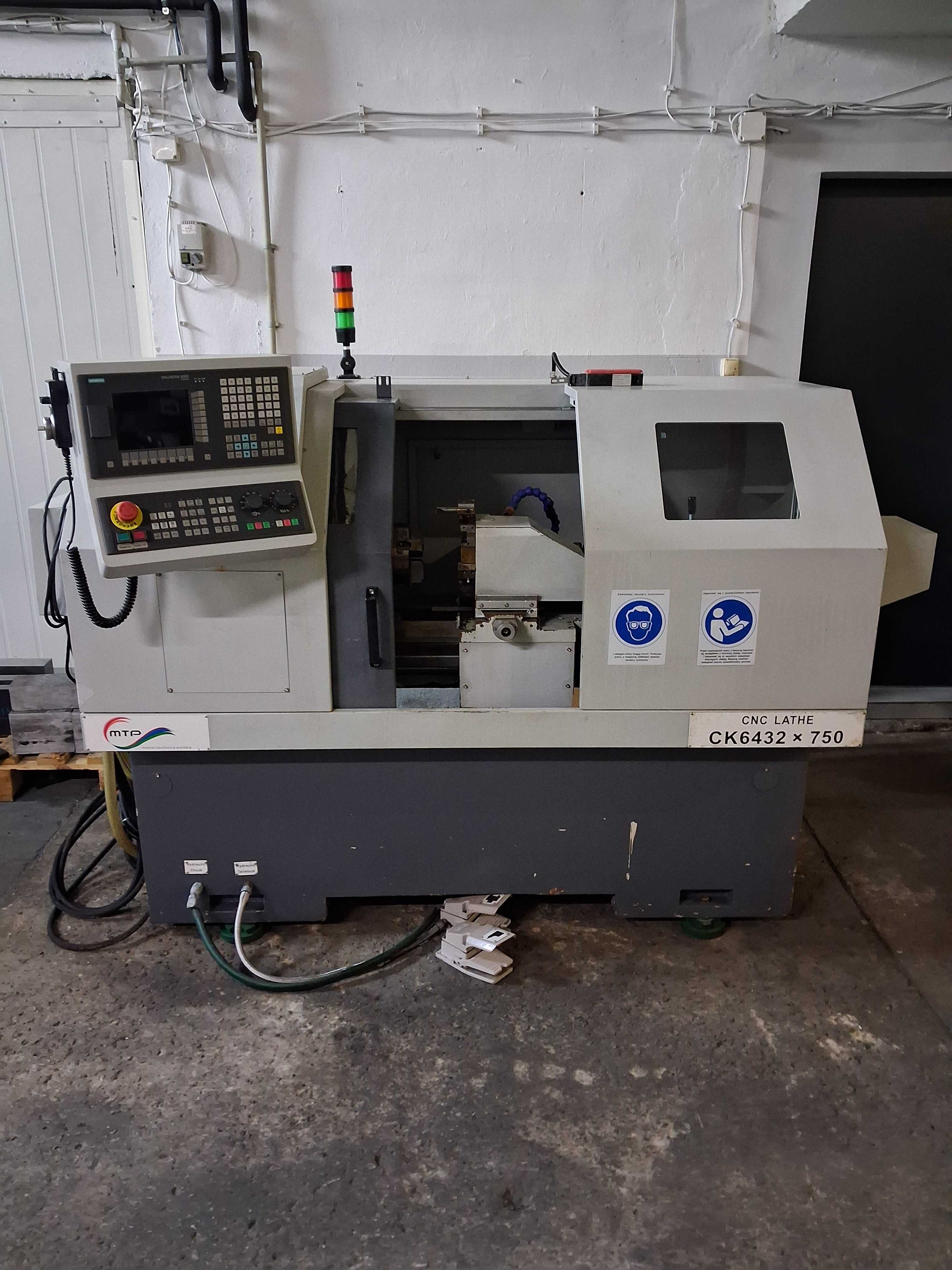 TOKARKA CNC CK6432- 360 x 750 mm Z HYDRAULIKĄ-Siemens 808D ,2017 rok