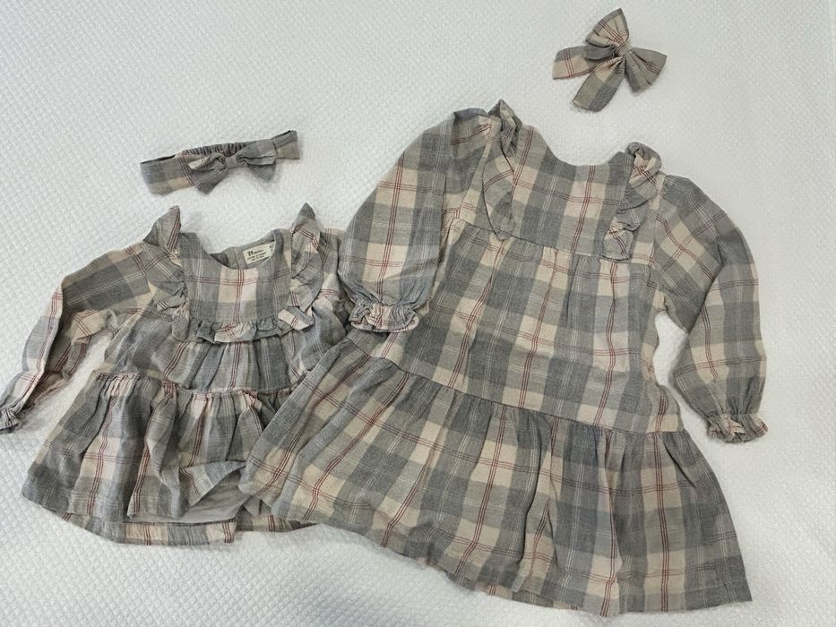 Vestidos irmãs menina e menina bebé