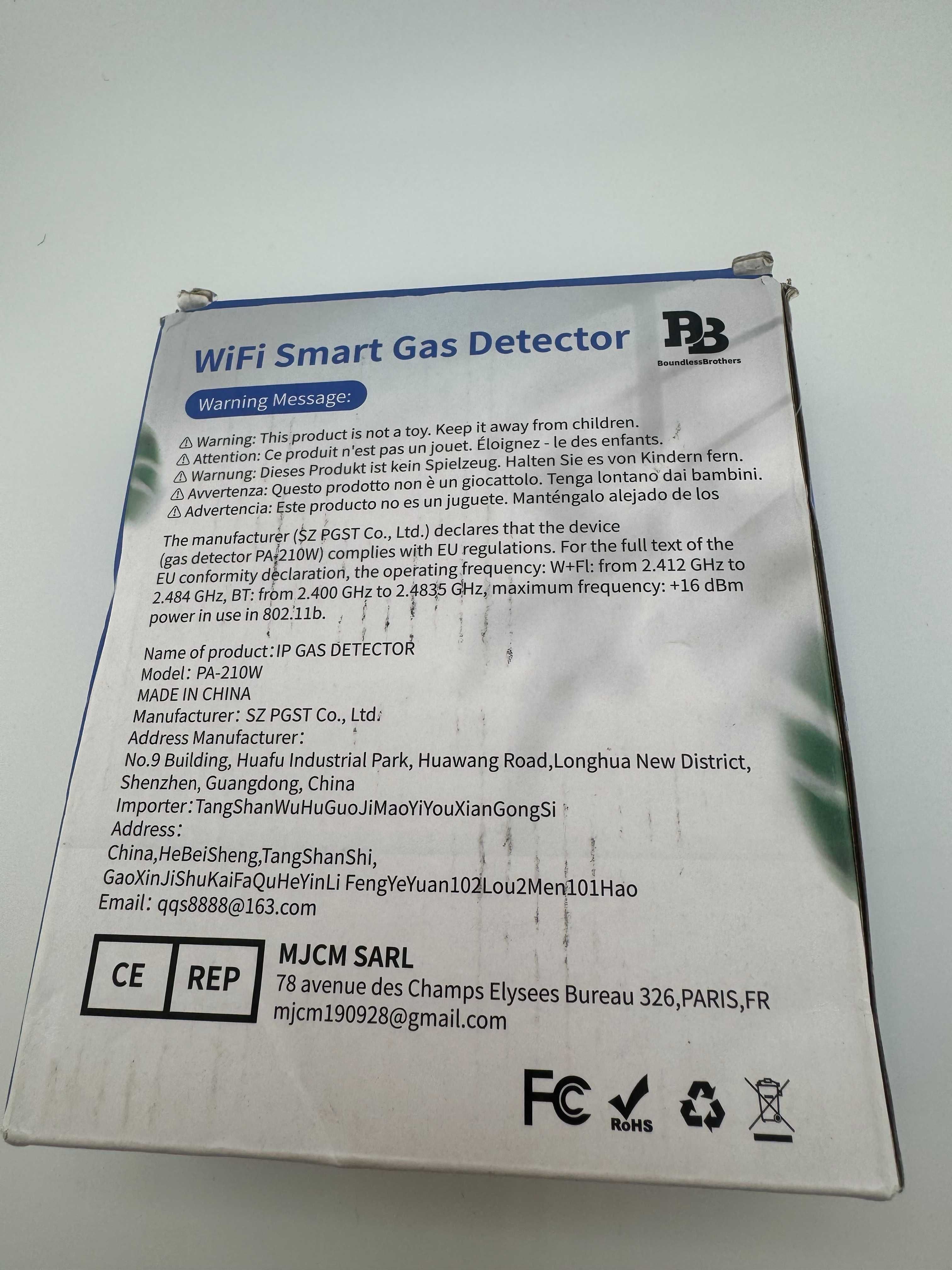 Tuya WiFi inteligentny gazu ziemnego czujnik alarm Smart Life