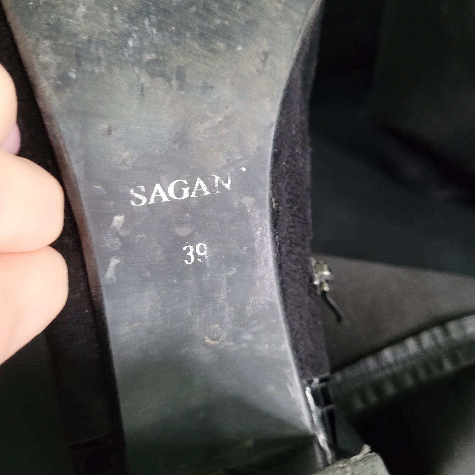 Buty , Kozaki lekkie , elastyczne skórzane Sagan rozm 39