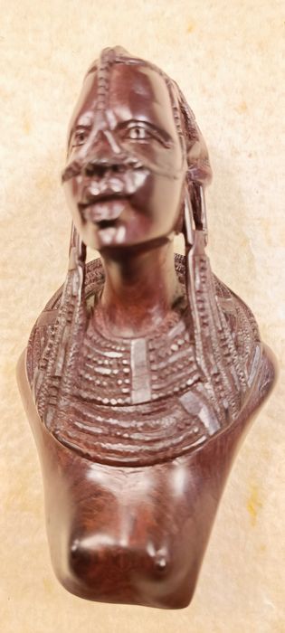 Par de Bustos - Esculturas Africanas - Madeira exótica