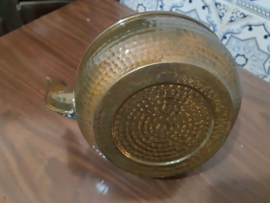 Chaleira latão vintage, nunca usada