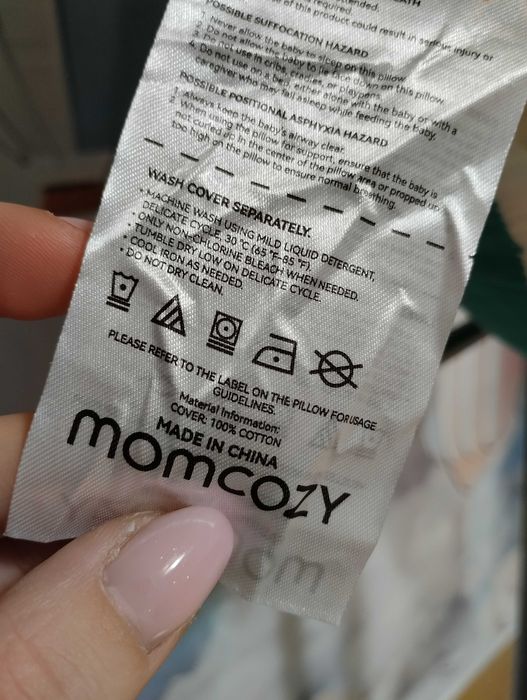 Momcozy Poduszka do karmienia z obramowaniem ergonomiczna z paskiem