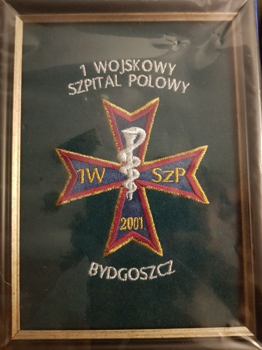 Ryngraf materiałowy 1 Wojskowy Szpital Polowy Bydgoszcz 2001
