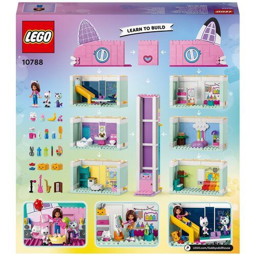 lego, koci domek Gabi, 10788, Gabby's Dollhouse, klocki, domek, kotki