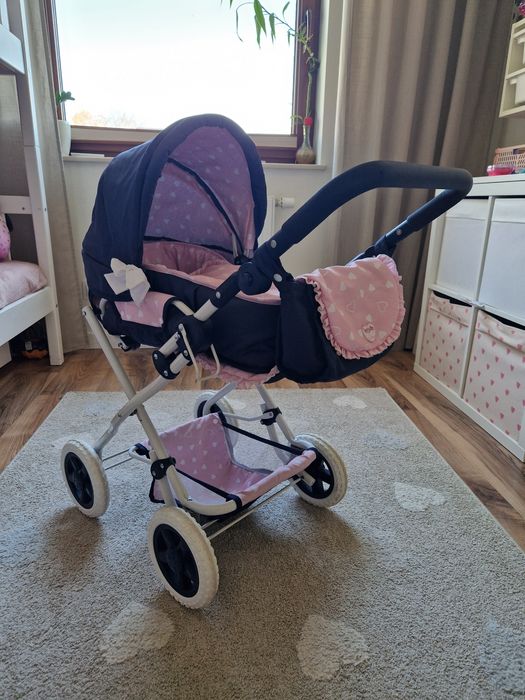Wózek dla lalki berjuan la nina granatowo różowy