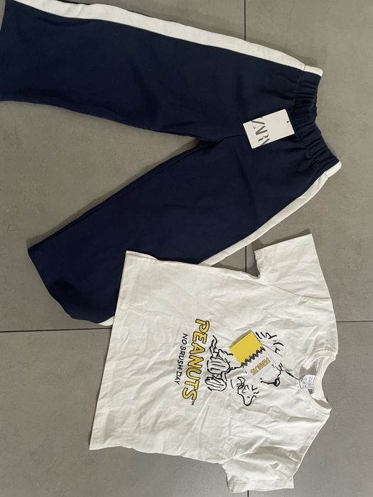 Nowe spodnie dresowe Zara 6-7 lat + nowa koszulka Zara 6-7 lat