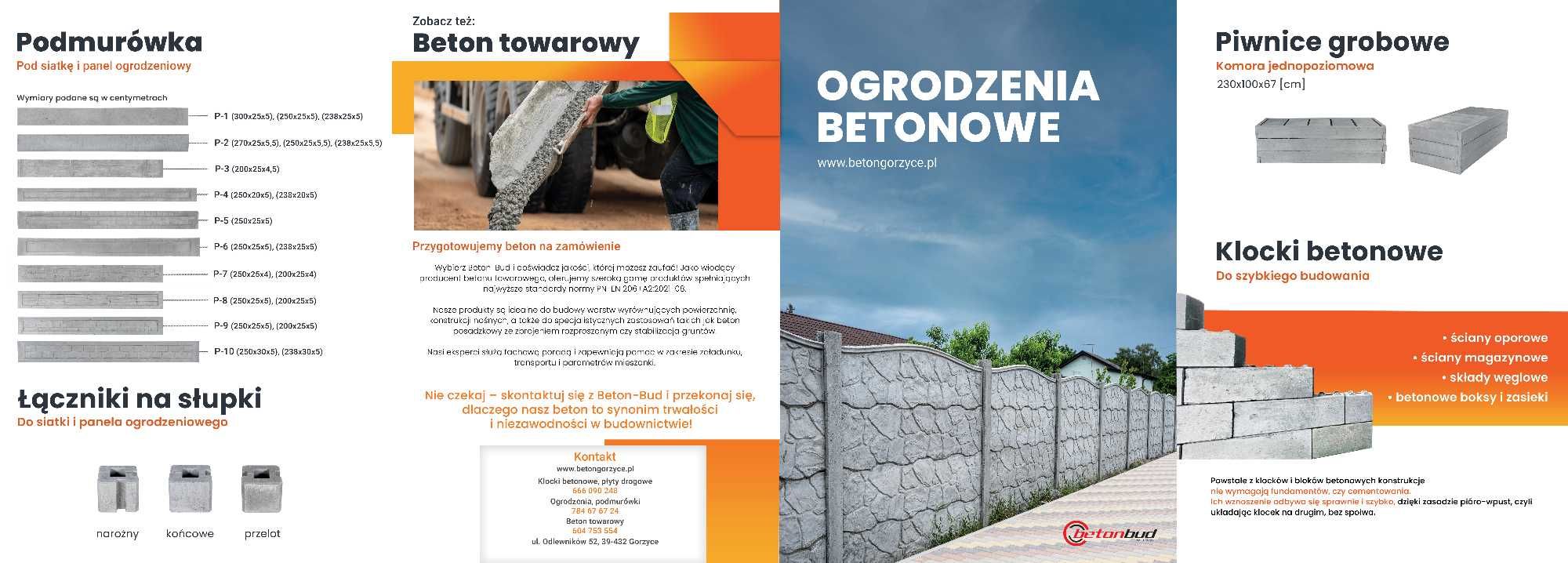 Ogrodzenia betonowe PRODUCENT!!!
