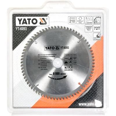 Tarcza piła widiowa do aluminium 210x72Tx30mm Yato