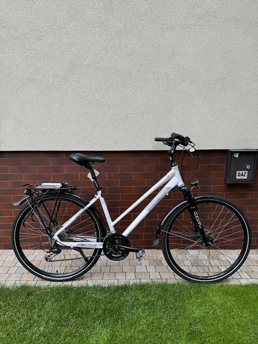 Rower miejski trekkingowy Majdller 28” MASTER 2.0 18” Lady Biały perła